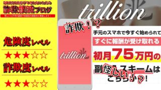 【スマホで稼ぐ】trillion(トリリオン)は副業詐欺！？怪しい副収入スキームの口コミは？