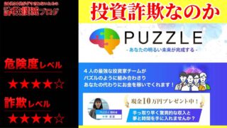 パズル(PUZZLE)は投資詐欺？脳科学×投資とは？中野愛望の怪しいシステムの口コミは