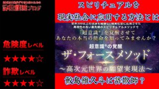 【鮫島維久斗】ザ・フォースメソッド(The FORCE Method)はスピリチュアル詐欺？実際の口コミと実態を調査